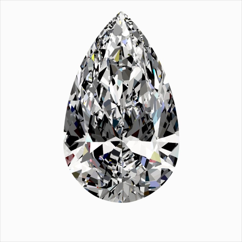 Diament szlif gruszkowy, 0.41ct, SI1, H, GIA 2548187570