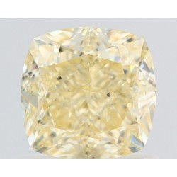 Diament o barwie fantazyjnej szlif poduszkowy brylantowy, 1.17ct, SI1, Fancy Light Yellow, GIA 1232519143