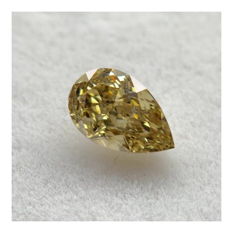 Diament o barwie fantazyjnej szlif gruszkowy, 0.77ct, VS1, Fancy Deep Brownish Yellow, GIA 2504738202