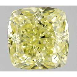 Diament o barwie fantazyjnej szlif poduszkowy modyfikowany, 0.7ct, VVS2, Fancy Yellow, GIA 6535660977