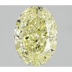Diament o barwie fantazyjnej szlif owalny, 0.7ct, VVS1, Fancy Light Yellow, GIA 3545011648