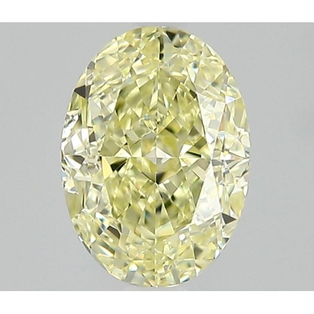 Diament o barwie fantazyjnej szlif owalny, 0.7ct, VVS1, Fancy Light Yellow, GIA 3545011648