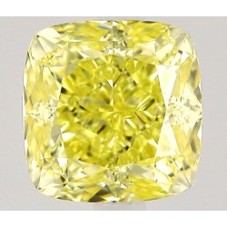 Diament o barwie fantazyjnej szlif poduszkowy modyfikowany, 0.8ct, VVS1, Fancy Intense Yellow, GIA 5536978523