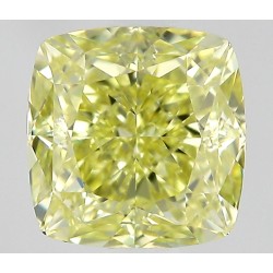 Diament o barwie fantazyjnej szlif poduszkowy modyfikowany, 0.53ct, VVS1, Fancy Yellow, GIA 1537870471