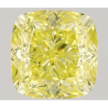 Diament o barwie fantazyjnej szlif poduszkowy modyfikowany, 0.9ct, VVS2, Fancy Intense Yellow, GIA 1538978484