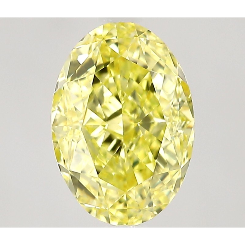 Diament o barwie fantazyjnej szlif owalny, 0.9ct, VS1, Fancy Intense Yellow, GIA 6531870492