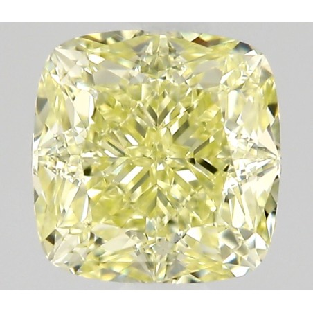Diament o barwie fantazyjnej szlif poduszkowy modyfikowany, 0.5ct, VVS1, Fancy Light Yellow, GIA 2546019961