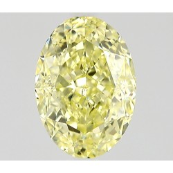 Diament o barwie fantazyjnej szlif owalny, 0.9ct, SI1, Fancy Yellow, GIA 7536967127