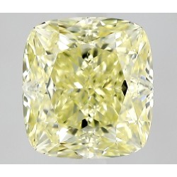 Diament o barwie fantazyjnej szlif poduszkowy modyfikowany, 1.5ct, VS2, Fancy Light Yellow, GIA 2537763453