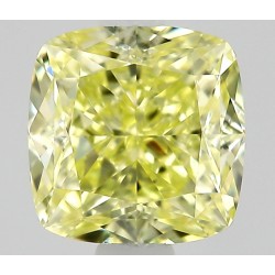 Diament o barwie fantazyjnej szlif poduszkowy modyfikowany, 0.52ct, VVS1, Fancy Yellow, GIA 5543019872
