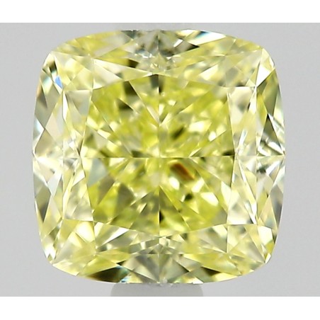 Diament o barwie fantazyjnej szlif poduszkowy modyfikowany, 0.52ct, VVS1, Fancy Yellow, GIA 5543019872