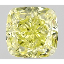 Diament o barwie fantazyjnej szlif poduszkowy modyfikowany, 0.52ct, VVS1, Fancy Yellow, GIA 1535978501