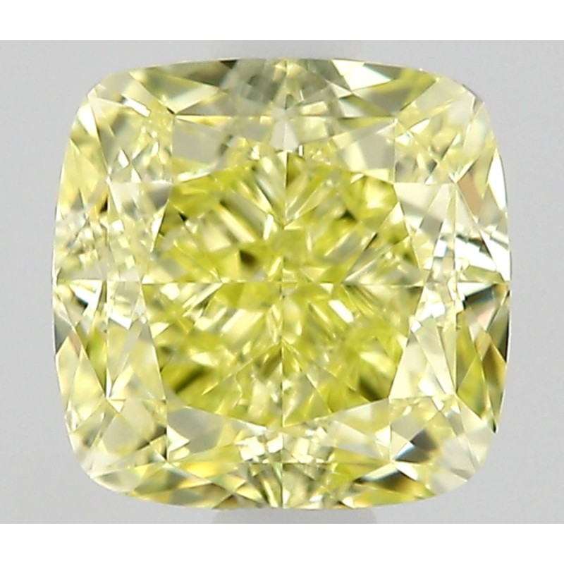 Diament o barwie fantazyjnej szlif poduszkowy modyfikowany, 0.52ct, VVS1, Fancy Yellow, GIA 1535978501