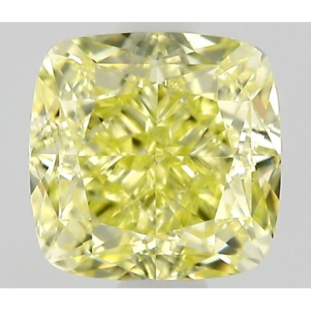 Diament o barwie fantazyjnej szlif poduszkowy modyfikowany, 0.52ct, VVS1, Fancy Yellow, GIA 1535978501