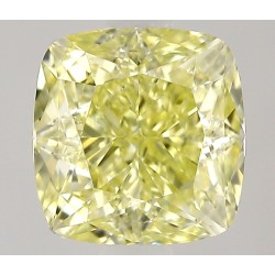 Diament o barwie fantazyjnej szlif poduszkowy modyfikowany, 0.57ct, VVS1, Fancy Yellow, GIA 3535854927