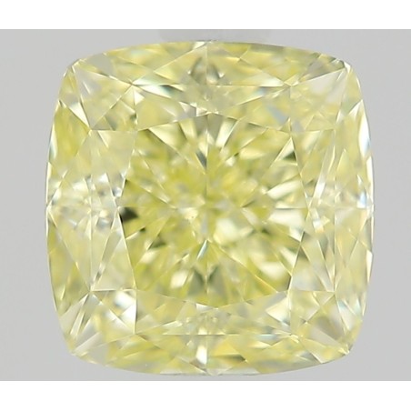 Diament o barwie fantazyjnej szlif poduszkowy modyfikowany, 0.59ct, VVS2, Fancy Yellow, GIA 7531763885