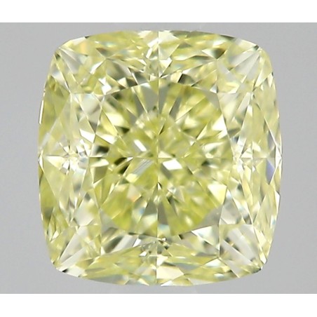 Diament o barwie fantazyjnej szlif poduszkowy modyfikowany, 0.5ct, VVS2, Fancy Light Yellow, GIA 6532858270