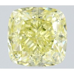 Diament o barwie fantazyjnej szlif poduszkowy modyfikowany, 0.51ct, VS1, Fancy Yellow, GIA 7546032455