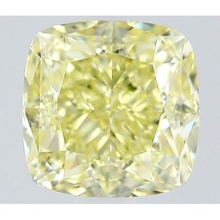 Diament o barwie fantazyjnej szlif poduszkowy modyfikowany, 0.51ct, VS1, Fancy Yellow, GIA 7546032455