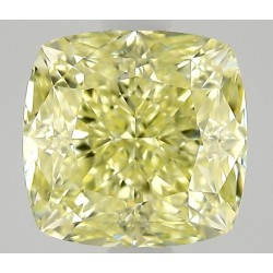 Diament o barwie fantazyjnej szlif poduszkowy modyfikowany, 0.72ct, VVS2, Fancy Yellow, GIA 1539646404