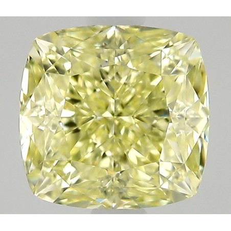 Diament o barwie fantazyjnej szlif poduszkowy modyfikowany, 0.72ct, VVS2, Fancy Yellow, GIA 1539646404