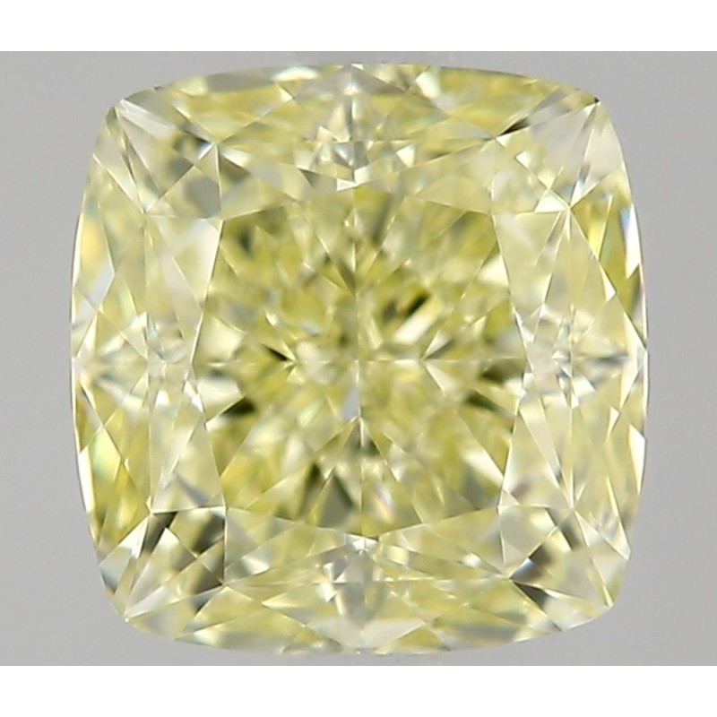 Diament o barwie fantazyjnej szlif poduszkowy modyfikowany, 0.67ct, VVS1, Fancy Yellow, GIA 6535785780