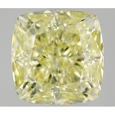 Diament o barwie fantazyjnej szlif poduszkowy modyfikowany, 0.67ct, VVS1, Fancy Yellow, GIA 6535785780