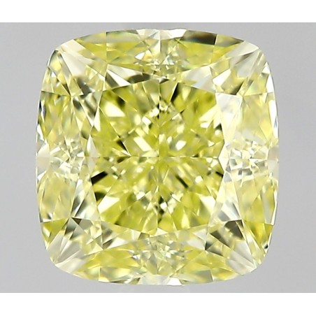 Diament o barwie fantazyjnej szlif poduszkowy modyfikowany, 1ct, VVS2, Fancy Intense Yellow, GIA 6531763901