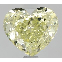 Diament o barwie fantazyjnej serce, 0.58ct, VVS2, Fancy Light Yellow, GIA 5536731662