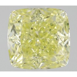Diament o barwie fantazyjnej szlif poduszkowy modyfikowany, 0.62ct, VVS1, Fancy Yellow, GIA 6541011684