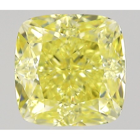 Diament o barwie fantazyjnej szlif poduszkowy modyfikowany, 0.73ct, VVS2, Fancy Intense Yellow, GIA 6541077208