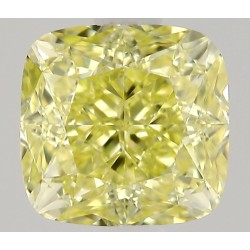 Diament o barwie fantazyjnej szlif poduszkowy modyfikowany, 0.54ct, VS1, Fancy Yellow, GIA 1545011636