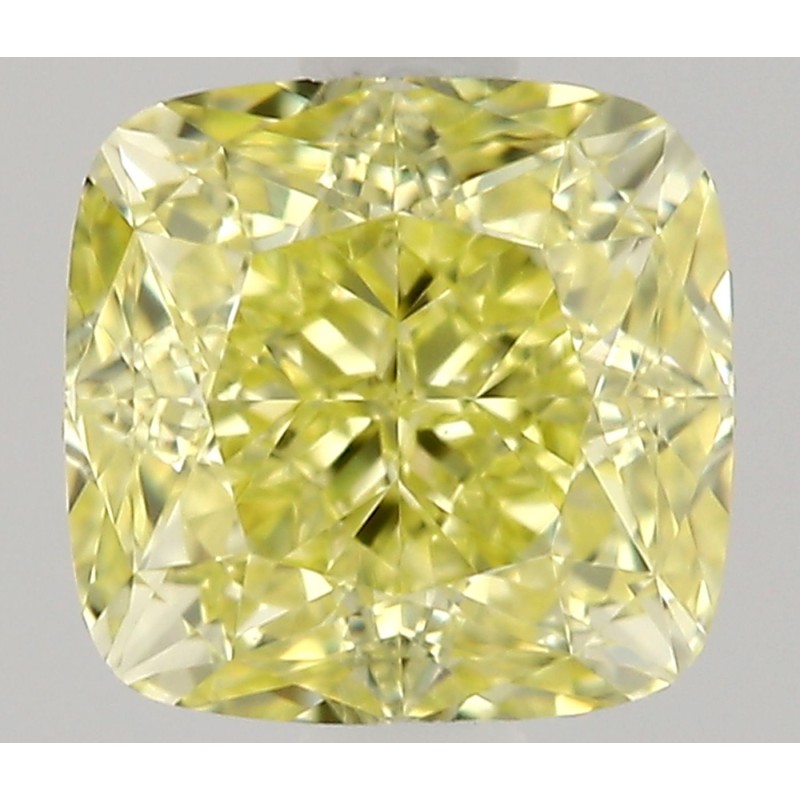 Diament o barwie fantazyjnej szlif poduszkowy modyfikowany, 0.54ct, VS1, Fancy Yellow, GIA 1545011636