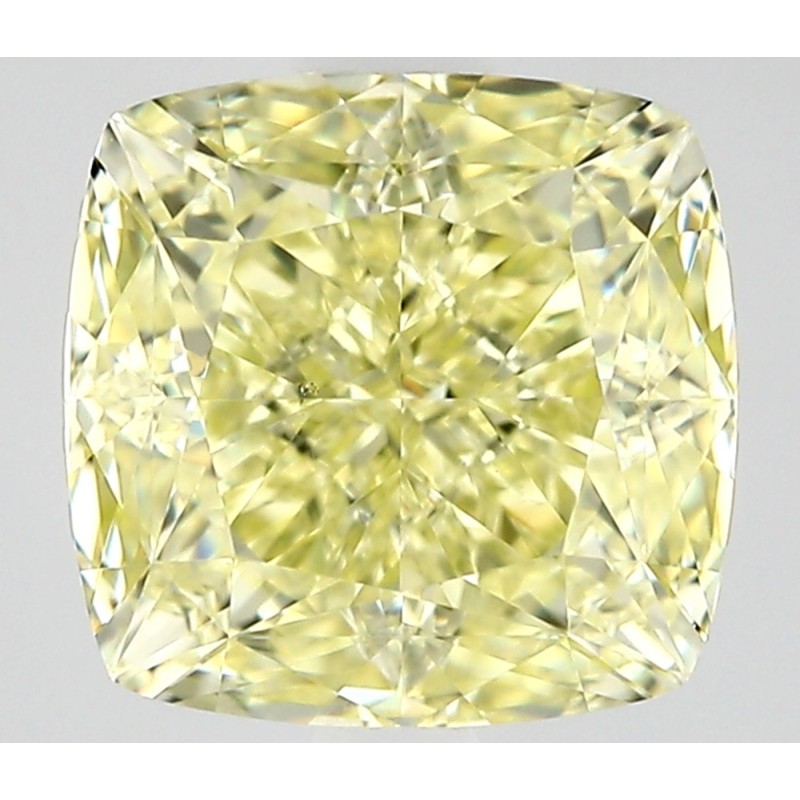 Diament o barwie fantazyjnej szlif poduszkowy modyfikowany, 1.35ct, VS2, Fancy Light Yellow, GIA 6542107705