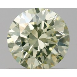 Diament o barwie fantazyjnej szlif okrągły, 0.31ct, VS2, Light Green Yellow, GIA 6495292895