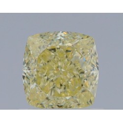 Diament o barwie fantazyjnej szlif poduszkowy modyfikowany, 1.03ct, VS1, Fancy Light Yellow, GIA 2466980533