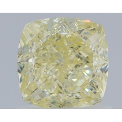 Diament o barwie fantazyjnej szlif poduszkowy modyfikowany, 1.2ct, VS2, Fancy Light Yellow, GIA 2464351366