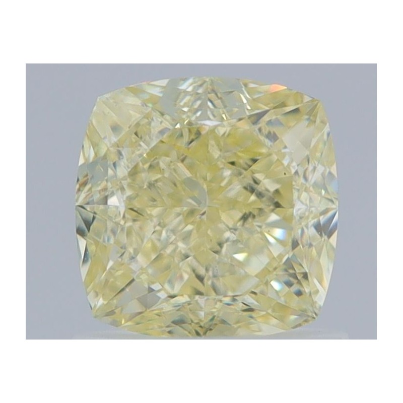 Diament o barwie fantazyjnej szlif poduszkowy modyfikowany, 1.2ct, VS2, Fancy Light  Yellow, GIA 2464351366