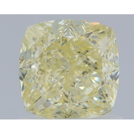 Diament o barwie fantazyjnej szlif poduszkowy modyfikowany, 1.2ct, VS2, Fancy Light Yellow, GIA 2464351366