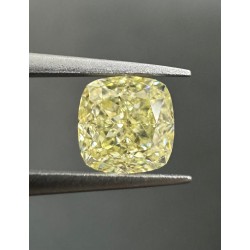 Diament o barwie fantazyjnej szlif poduszkowy brylantowy, 1.02ct, VS1, Fancy Light Yellow, GIA 7235248774