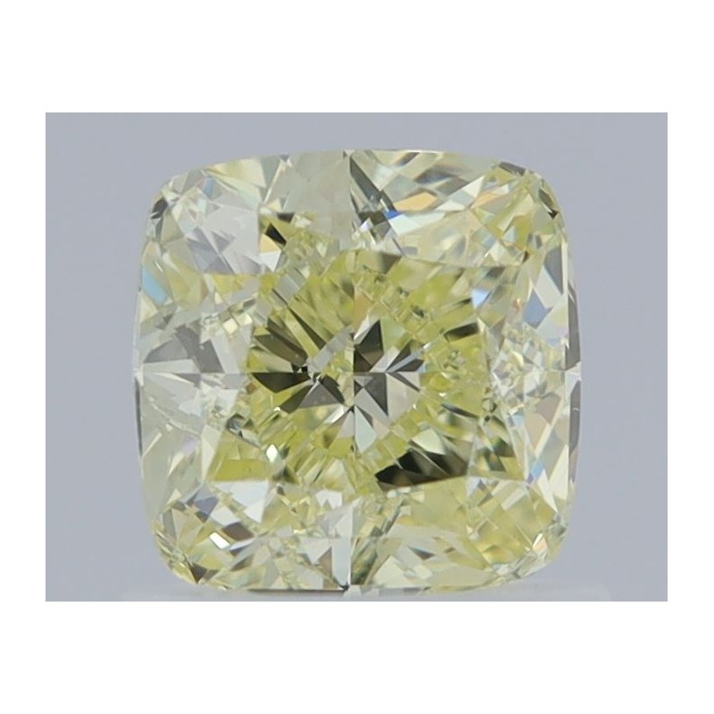 Diament o barwie fantazyjnej szlif poduszkowy modyfikowany, 1.01ct, VS1, Fancy Light  Yellow, GIA 2225888419