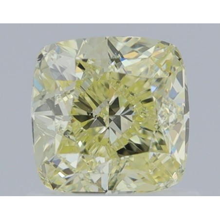 Diament o barwie fantazyjnej szlif poduszkowy modyfikowany, 1.01ct, VS1, Fancy Light Yellow, GIA 2225888419