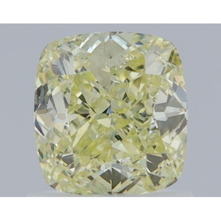 Diament o barwie fantazyjnej szlif poduszkowy modyfikowany, 1.01ct, SI1, Fancy Light Yellow, GIA 6452561548