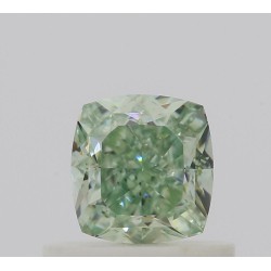 Diament o barwie fantazyjnej szlif poduszkowy brylantowy, 0.6ct, SI2, Fancy Intense Green, GIA 2235411771