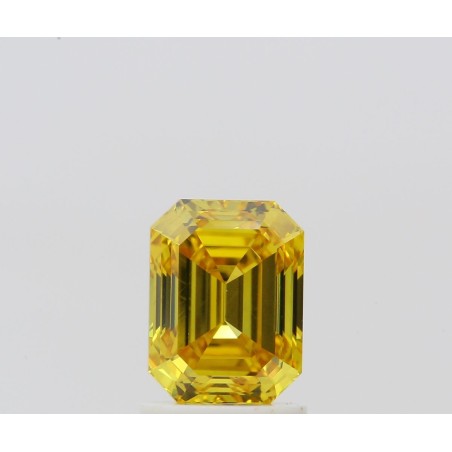 Diament o barwie fantazyjnej szlif szmaragdowy, 1.51ct, VS1, Fancy Yellow, GIA 7458147021