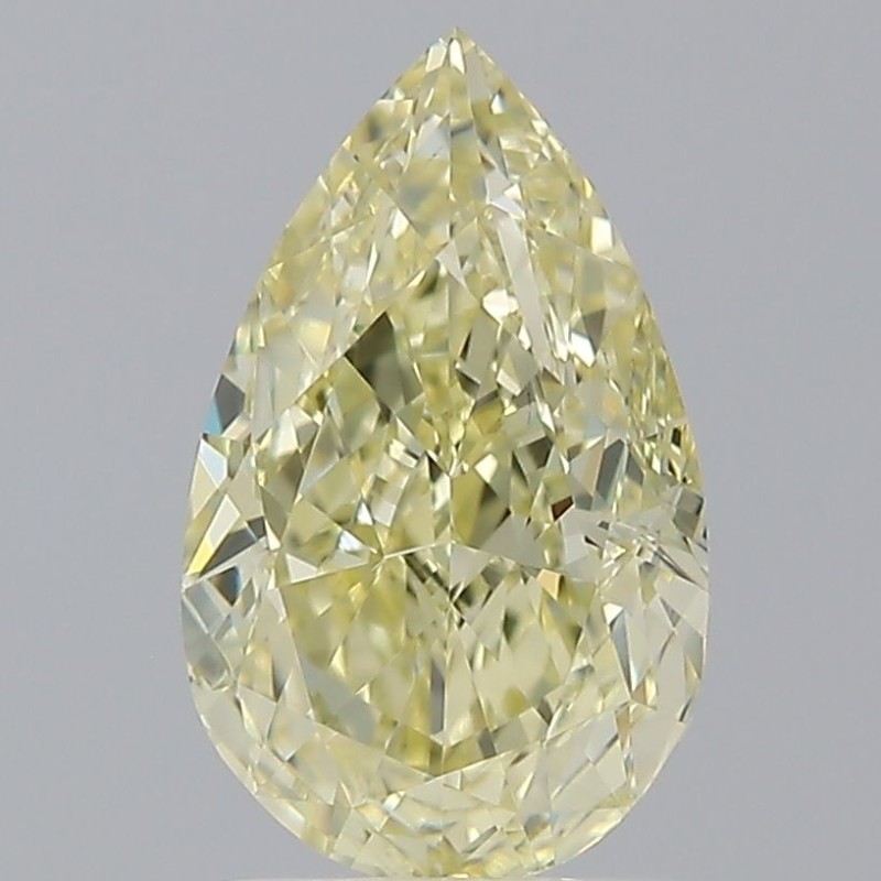 Diament o barwie fantazyjnej szlif gruszkowy, 1.5ct, VS2, Fancy Light Yellow, GIA 6237389336