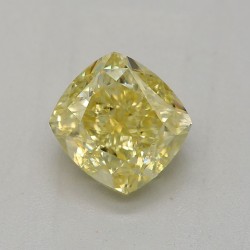 Diament o barwie fantazyjnej szlif poduszkowy brylantowy, 1.03ct, VS1, Fancy Brownish Greenish Yellow, GIA 2514386140