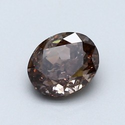 Diament o barwie fantazyjnej szlif owalny, 0.78ct, SI1, Fancy Dark Pink Brown, GIA 1226643279
