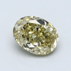Diament o barwie fantazyjnej szlif owalny, 0.89ct, VS2, Fancy Brownish Yellow, GIA 2225643288