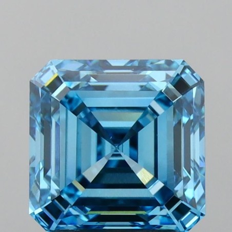 Diament laboratoryjny o barwie fantazyjnej Asscher, 2.07ct, VVS2, Fancy Vivid Blue, IGI LG749576296